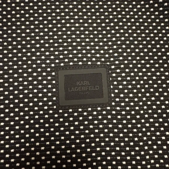 Karl Lagerfeld Paris - NWT Men's Black and White Dot Polo - Men’s L - Picture 8 of 9
